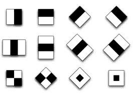 Haar-like features used to detect face shapes.