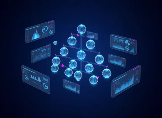 Custom AI solutions illustration poster