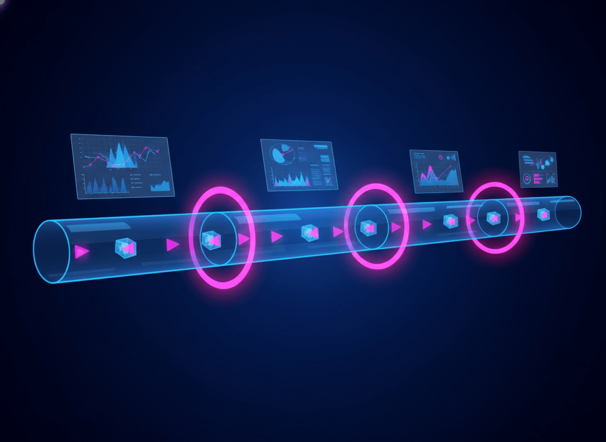 Custom AI solutions illustration poster