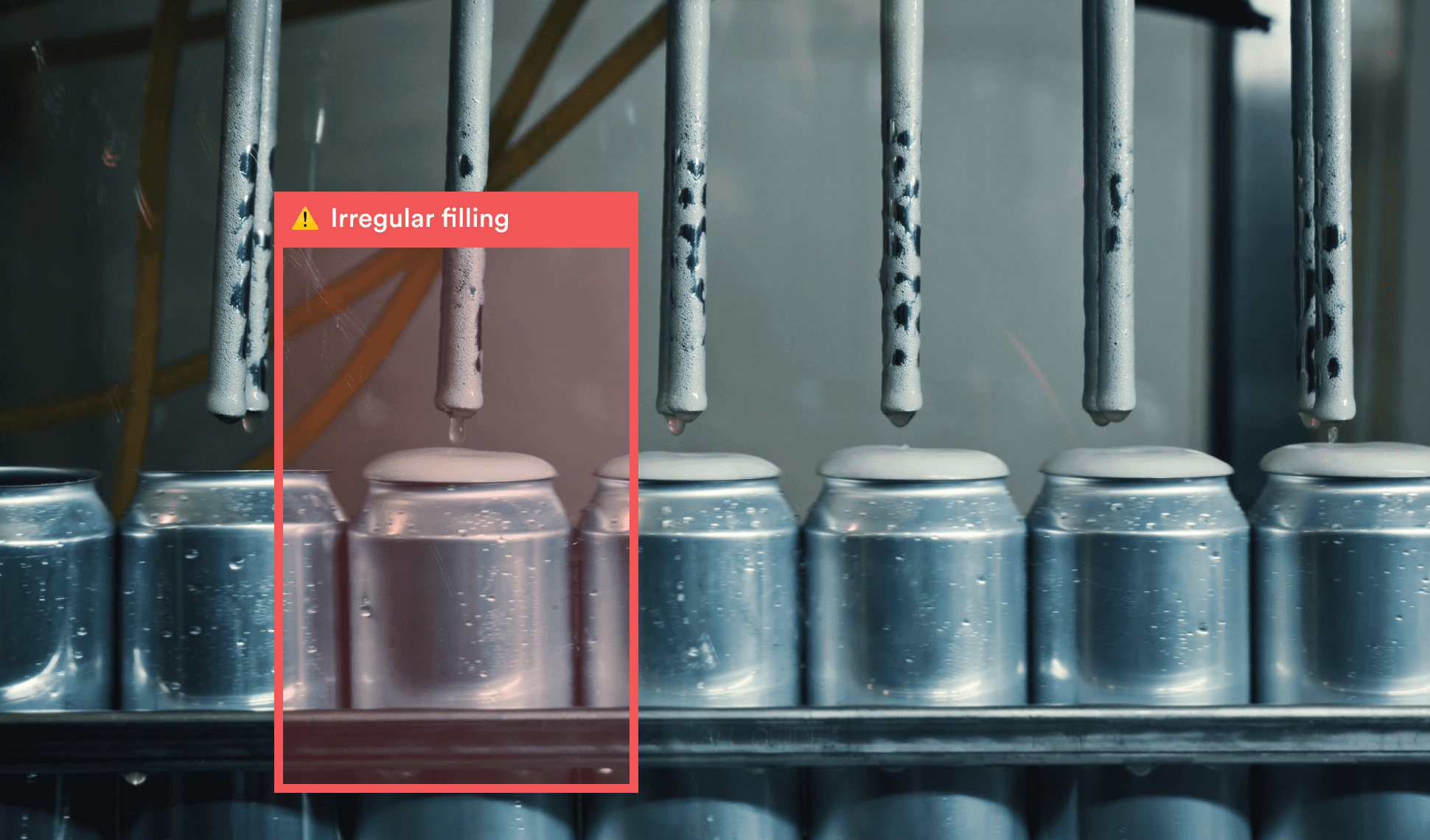 Computer Vision Algorithm in manufacturing detecting an irregular filling of a product