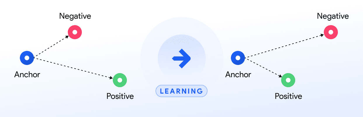 Diagram of Triplet loss model training.